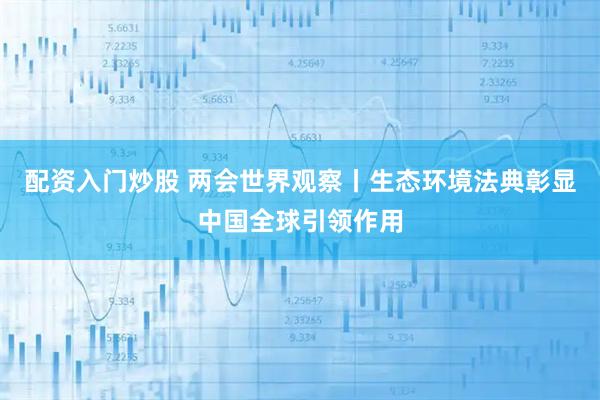配资入门炒股 两会世界观察丨生态环境法典彰显中国全球引领作用